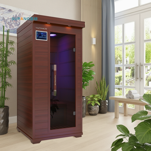 Poêle de sauna moderne en bois de cèdre rouge massif pour 1 personne, prix d'usine, <span class=keywords><strong>spa</strong></span> à domicile, alimentation électrique, installation facile, garantie de 2 ans - Product Image 4