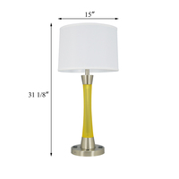 Lampes de lecture d'hôtel modernes en résine bleue Lampes de table en nickel Lampes de chevet de luxe Chambre à coucher avec prise USB