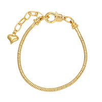 LUOYUNE Charm Bar, pendentif trèfle à quatre feuilles en laiton plaqué or 18 carats, avec zircon 5A amovible, pour la vente en gros et l'OEM