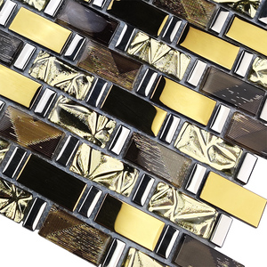 Unique antique or ambre carreaux de verre mosaïque pour projets KTV décoration de piliers - Product Image 6
