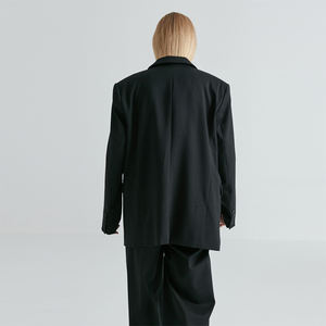 <span class=keywords><strong>Blazer</strong></span> Oversize da <span class=keywords><strong>Donna</strong></span> OEM di Alta Qualità, Giacca Autunnale Tinta Unita a Maniche Lunghe, Completo da Ufficio per <span class=keywords><strong>Donna</strong></span> - Product Image 4