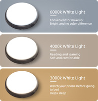 Plafonnier LED mural extérieur étanche IP65 rond ovale blanc noir CE CB 12W 15W 18W, garantie 5 ans