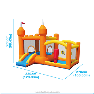 Comodo letto gonfiabile per bambini in tessuto Oxford materiale piccolo castello a tema con accessorio soffiatore integrato - Product Image 2