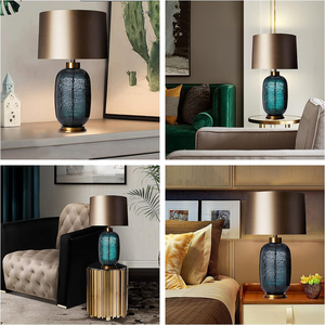 Luxury Modern Glazed Bedside <strong>Table</strong> Lamp AC Powered for Living Room Hotel Home Decoration - Product Image 3