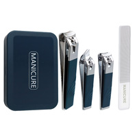 Ensemble de coupe-ongles et de coupe-ongles professionnels - Kit de manucure 4 pièces avec option d'impression de logo, kit de beauté pour ongles en acier au carbone