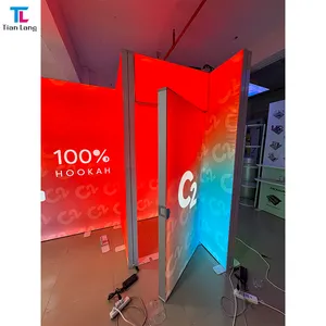 TianLang рекламный тканевый светодиодный световой короб текстильный двухсторонний фон с подсветкой выставочный стенд