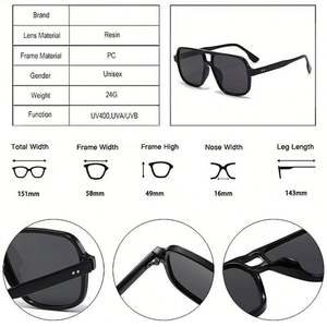 Lunettes de soleil pilote vintage 2025 pour femme avec logo personnalisé, protection UV400, rivets et double pont - Product Image 6