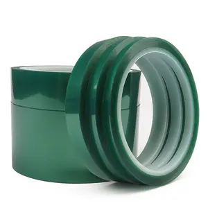 Green Polyester High Temperature Heat Masking PET Silicone Tape For Painting Powder Coating Anodizing Circuit Boards
