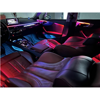 Kit d'accessoires d'éclairage LED intérieur dynamique 64 couleurs pour Audi A4 A5 B9 2019-2024, mise à niveau de l'éclairage ambiant, commande MMI
