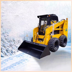 Chargeuse compacte à moteur diesel avec accessoires hydrauliques pour terrassement et préparation du site Chargeuse sur pneus Skid Steer - Product Image 4