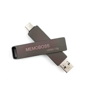 MemoBoss外付けハードドライブ128GBb 256GB 512GB 1テラバイトデスクトップラップトップサーバー用USSDドライブ