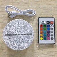 Support en acrylique pour lampe de table LED, base USB sans fil, support de lampe de nuit LED, base LED ABS, support de lampe de nuit 3D, décoration d'intérieur