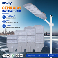 Lampadaire de rue moderne, grande surface d'éclairage, 110 lm/w, 100W 150W 200W 250W, étanche, gris