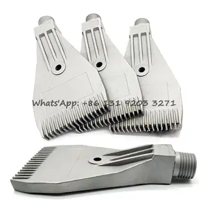 Air Blowing Nozzle, 1/4" 304 Stainless Steel 727 Air Curtain Wind Jet Air Spray Nozzle, 16 Holes Air knife Flat Fan Nozzle