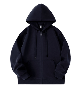 Sudadera con Capucha y Cremallera Gruesa Personalizada para Hombre y Mujer, Unisex, Nuevo Diseño, Sudadera con Capucha de Forro Polar Negro Plateado con Cremallera para Invierno - Product Image 3