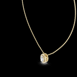 <b>Rose</b> <b>Gold</b> Lab Grown Diamond Pendant Necklace <b>Gold</b> Plated Link <b>Chain</b> Party Ready Luxury Jewelry - Product Image 6