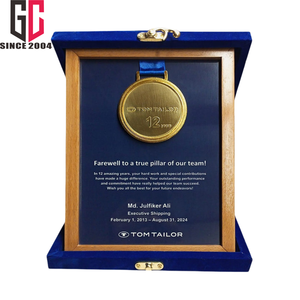 15 ans d'usine prix en métal personnalisé plaques en bois verticales avec boîte - Product Image 3