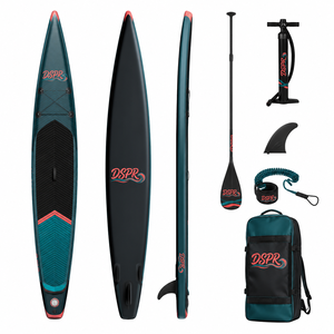 Planche à pagaie gonflable hybride haute performance, <span class=keywords><strong>fusion</strong></span> de PVC <span class=keywords><strong>double</strong></span> <span class=keywords><strong>couche</strong></span> et rails composites pour une polyvalence surf et tourisme - Product Image 4