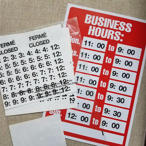 Securun moderno Kit per le ore di lavoro in plastica per le ore di <span class=keywords><strong>chiusura</strong></span> del <span class=keywords><strong>negozio</strong></span> modificabile orario di <span class=keywords><strong>chiusura</strong></span> durevole per l'applicazione di edifici domestici - Product Image 3