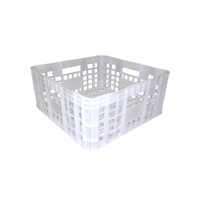Caisse à lait pliable haute capacité, perforée, à ouverture profonde, design européen, robuste, empilable, recyclable, antibactérienne, modèle KE 4418