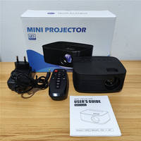 Mini projecteur portable multifonctionnel de haute qualité avec lentille personnalisée, lampe LCD 1080p, pour utilisation en home cinéma, prise US, sac et accessoires inclus