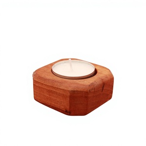 Wooden Rectangle Handmade Eco-Friendly Tea Light Holder for Home Decoration Durable Natural Finish Christmas - Product Image 1