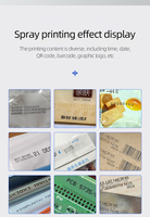 Imprimante à jet d'encre portable DEMAX 600 DPI pour marquage de codes de lots, dates d'expiration, QR codes et logos sur sacs en plastique, cartons, métaux et bois