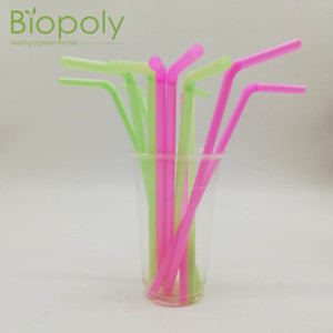 Bio drinking straw pla bent straws pla drinking straw hot sale