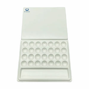 Palette di miscelazione di materiale dentale ben 28 con coperchio staccabile per uso di laboratorio e clinica in ceramica come vassoio di miscelazione composito - Product Image 3