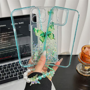 Custodia per Telefono a 3 Strati con Gradiente per <span class=keywords><strong>Honor</strong></span> X9D/X70/400 Pro/X7D/400 Smart/Magic 7 Pro/X6C/X9C, <span class=keywords><strong>Cover</strong></span> Antiurto con Glitter a Farfalla - Product Image 5