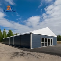 Tente d'entrepôt extérieure en alliage d'aluminium industriel, imperméable, ignifuge, en tissu PVC, à travée libre, abri de stockage temporaire, certifiée CE