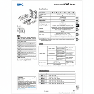 MXQ12L-75AT โต๊ะสไลด์ลมนิวเมติก SMC - Product Image 1