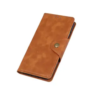 Untuk google pixel 9Pro tas pelindung ponsel retro pola domba gesper tembaga dompet kartu casing kulit ponsel