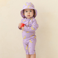 Maillot de bain pour bébé une pièce à manches longues et séchage rapide pour les petits enfants Natation Plage Surf Printemps Waterfun