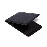 En Stock noir accessoires de Golf porte-cartes de score Crocodile personnel en cuir Pu support de carte de score de Golf couverture de livre de Yardage