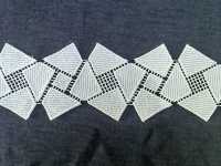 Ruban de dentelle guipure géométrique haut de gamme personnalisé, broderie unie en losanges et ondes, en polyester, pour la décoration de vêtements