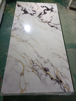 Panneau mural UV brillant de qualité supérieure, imperméable, motif marbre, panneau PVC pour la décoration intérieure des restaurants