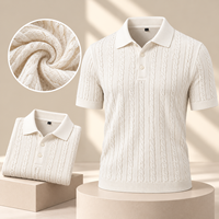 Polo Homme Luxe en Maille Câblée à Manches Courtes – Style Old Money – Fabricant de Vêtements en Maille Personnalisés pour Hommes