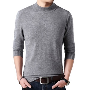 Maglione Pullover a maniche lunghe da uomo autunno nuovo arrivo collo medio alto - Product Image 1