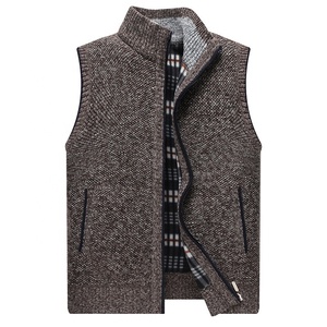 Abrigo de talla grande para <span class=keywords><strong>hombre</strong></span>, chaleco de suéter sin mangas de <span class=keywords><strong>hombre</strong></span> <span class=keywords><strong>gordo</strong></span> de gran tamaño con cuello levantado para <span class=keywords><strong>hombre</strong></span> - Product Image 5
