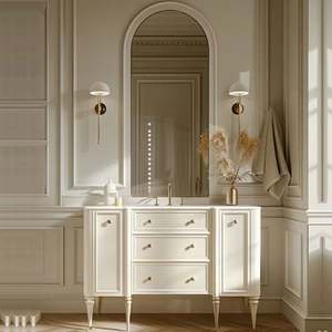 Mueble de Baño Personalizado de Estilo Europeo, Material de Tablero de Partículas MR-MDF, Venta al por Mayor de Fábrica - Product Image 1