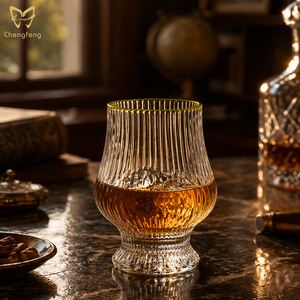 Verre à whisky cristallin à nervures verticales, verre à whisky à l'ancienne, verre à spiritueux 100 ml - Product Image 2