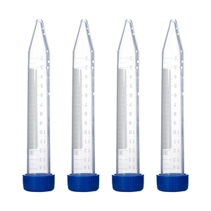 Tube à centrifuger en plastique à fond conique de 15 ml avec capuchon coloré pour usage en laboratoire - Product Image 2