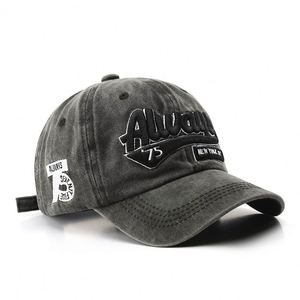 Casquette de baseball unisexe en coton 100% lavé et vieilli, avec lettres brodées et nœuds, style urbain unique, protection solaire, pour l'extérieur et la mode - Product Image 3