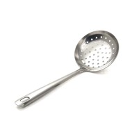 Ensemble d'ustensiles de cuisine haut de gamme en acier inoxydable : écumoire, louche et spatule