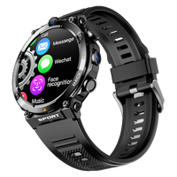 Reloj inteligente Android IPX7 negro personalizado, navegación GPS, calendario de llamadas, admite descargas de aplicaciones, integración de tarjeta SIM