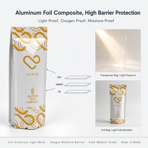 Aluminum Foil Biscuits Chocolate Wrapper Pouch Packaging Laminated Plastic Bags Snack Cookie Middle Sealing Packaging Bag - Product Image 4