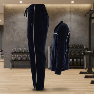 Customized Men's Winter <b>Hooded</b> Tracksuit-Polyester/Cotton Fleece Full Zip Side Pipping Custom Logo Plus Size Lightweight - Product Image 5