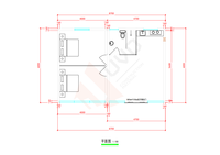 Rumah Modular A-Frame UVO Flat Pack, Perakitan Cepat, Rumah Prefab Atap Gable, Rumah Mungil Segitiga untuk Halaman Belakang Airbnb