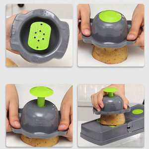 Cortador de cocina multifuncional 16 en 1, construcción de plástico de calidad alimentaria, fácil de limpiar, diseño portátil, accesorios de cocina - Product Image 5